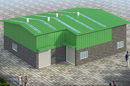 Steel structure warehouse with mezzanine