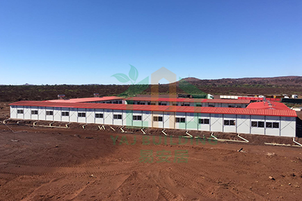 Construction site worker camp