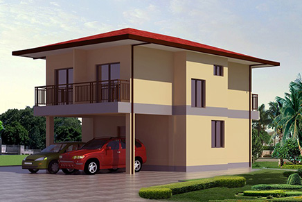 two storey prefab villa house